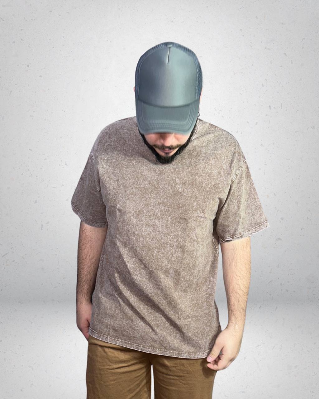 Polera Acidwash Grey Blanks — Efecto Lavado