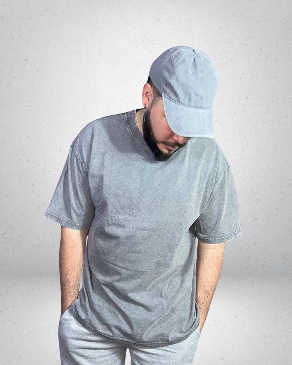 Polera Acidwash Grey Blanks — Efecto Lavado