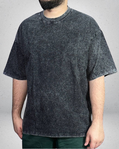 Polera Acidwash Grey Blanks — Efecto Lavado