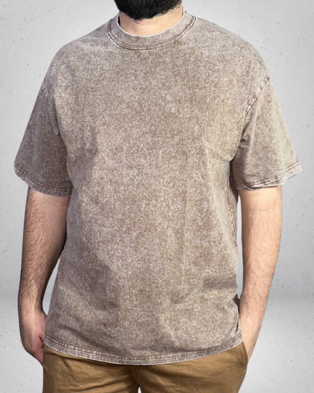 Polera Acidwash Grey Blanks — Efecto Lavado