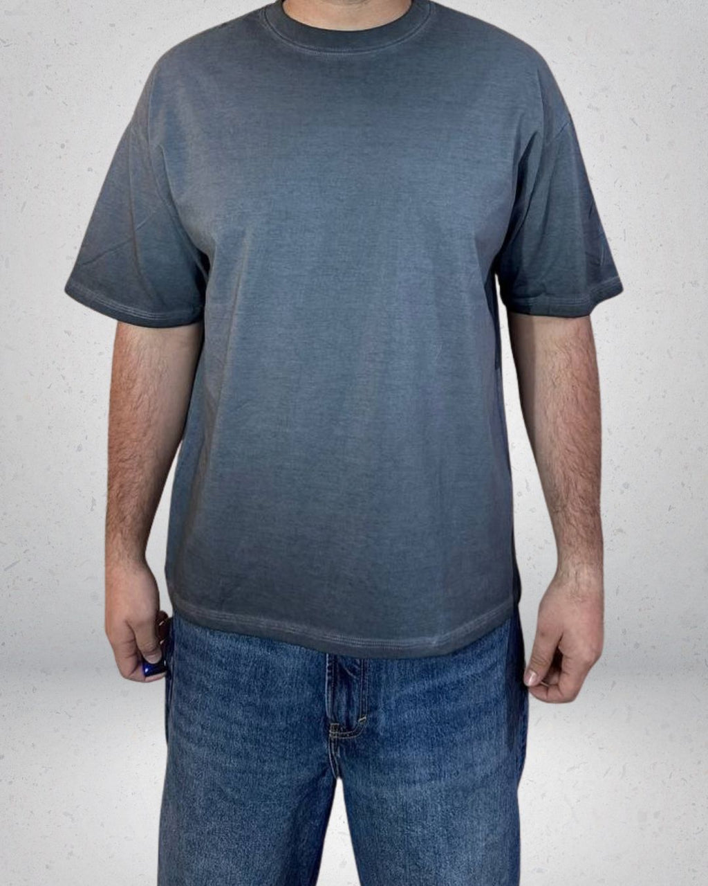 POLERA BOXY FIT ACIDWASH FOCALIZADO AZUL
