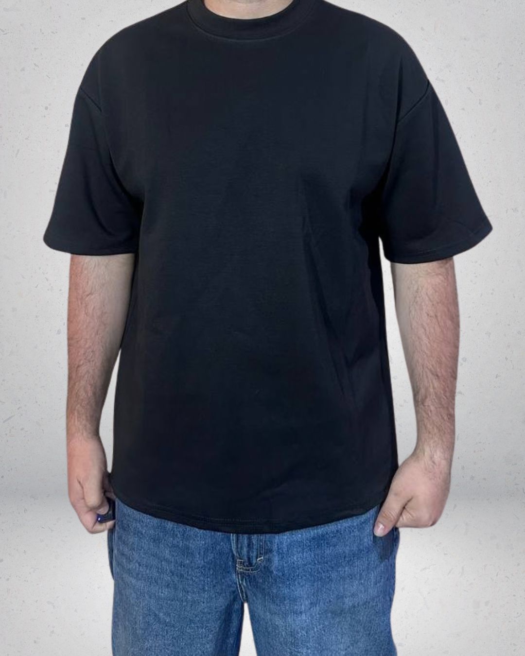 POLERA OVERSIZE ALTO GRAMAJE NEGRA