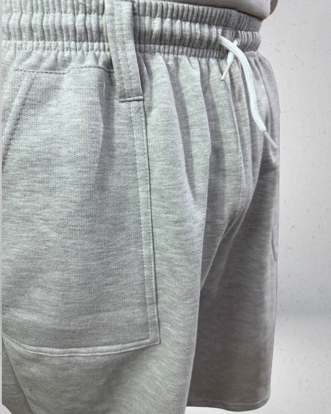 SHORT BAGGY DE ALGODON GRIS