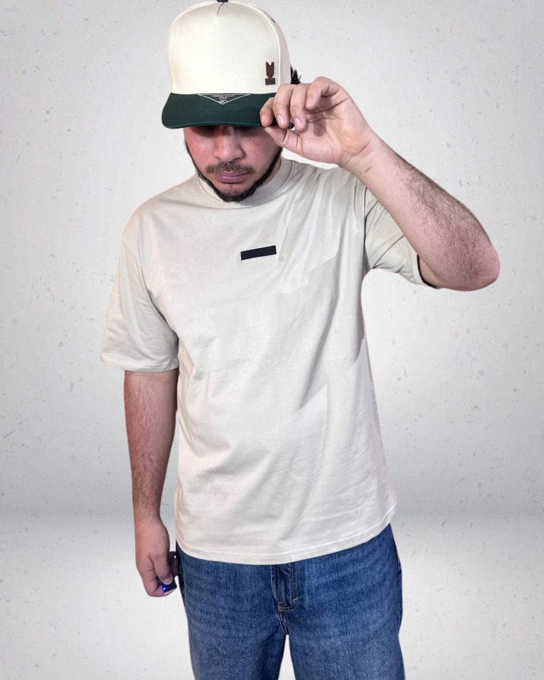 POLERA OVERZISE ALTO RELIEVE BEIGE