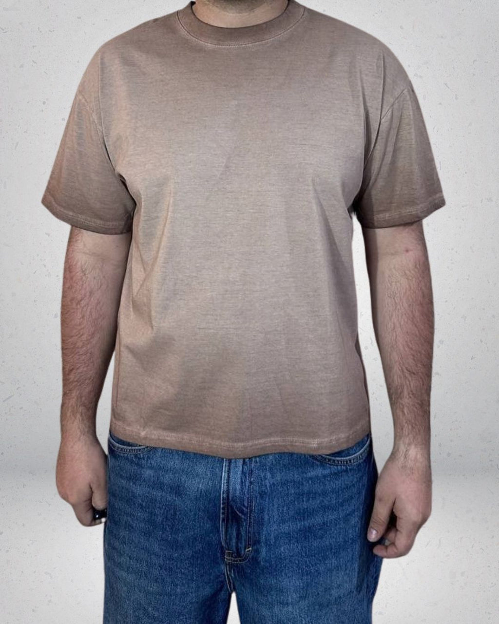 POLERA BOXY FIT ACIDWASH FOCALIZADO MARRON